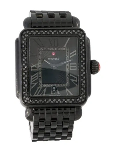Pre-owned Michele Deco Madison Watch, 33mm In Multi