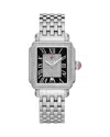 Michele Deco Madison Watch, 33mm X 35mm In Black/silver