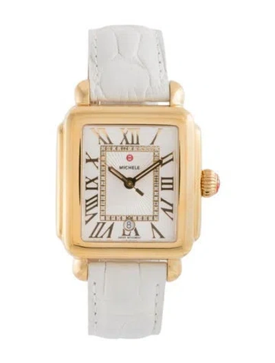 Pre-owned Michele Deco Madison Watch In Multicolor