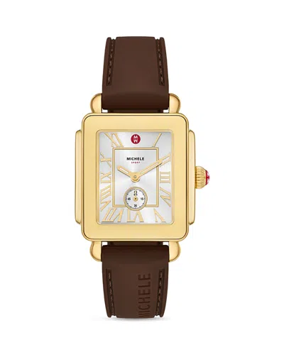 Michele Deco Mid Sport Watch, 29mm X 31mm In Brown
