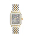 Michele Deco Mid Watch, 29mm X 31mm In Gray/two-tone