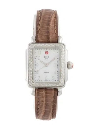 Pre-owned Michele Deco Mini Watch In Multi