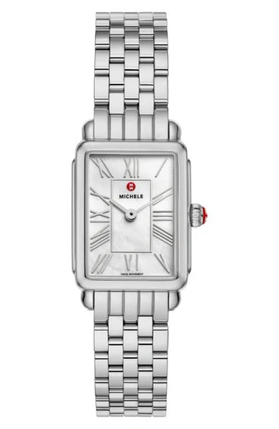 Michele Deco Park Mother-of-pearl Bracelet Watch, 23mm X 29mm