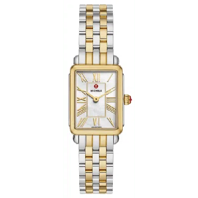 Michele Deco Park Mother Of Pearl Dial 18k Gold-plated Steel Women's Watch Mww06e000145