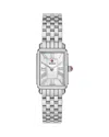 Michele Deco Park Stainless Steel Watch, 23mm X 29mm In Silver/silver