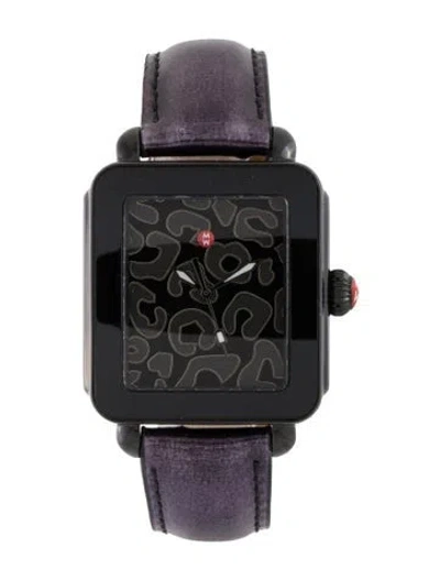 Pre-owned Michele Deco Sport Noir Watch In Multi