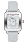 Michele Deco Sport Silicone Strap Watch, 34mm X 36mm