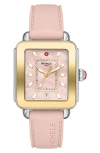 Michele Deco Sport Silicone Strap Watch, 34mm X 36mm