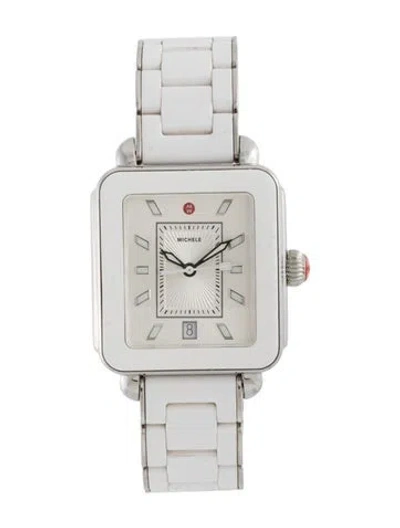 Pre-owned Michele Deco Sport Watch, 34mm In Multicolor