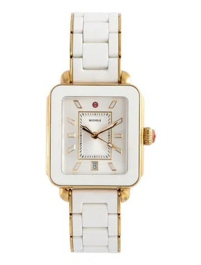 Pre-owned Michele Deco Sport Watch, 34mm In Multicolor