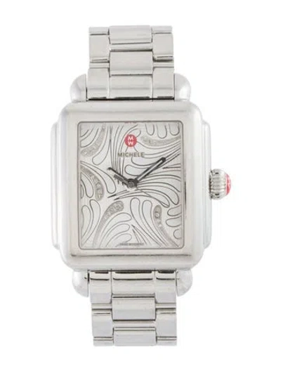 Pre-owned Michele Deco Swan Watch, 33mm In Multi
