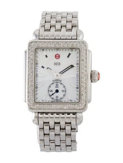 Pre-owned Michele Deco Watch, 29mm In Multi