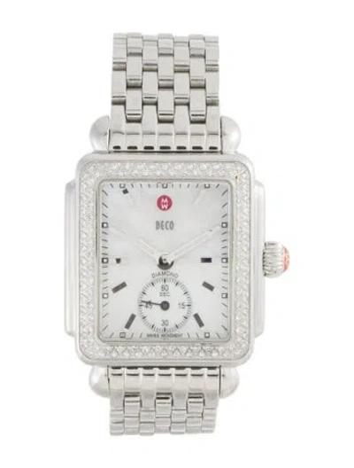 Pre-owned Michele Deco Watch, 29mm In Multi