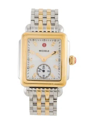 Pre-owned Michele Deco Watch, 29mm In Multi