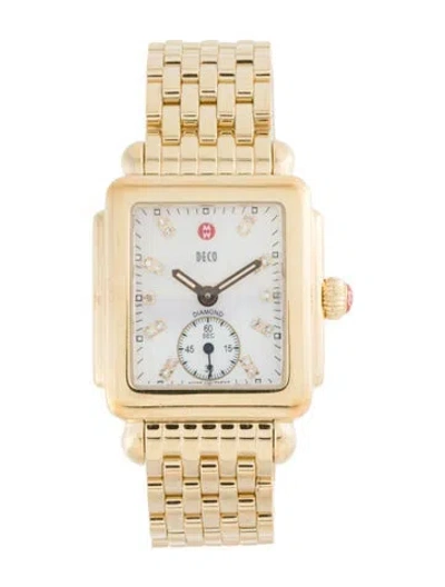 Pre-owned Michele Deco Watch, 29mm In Multi