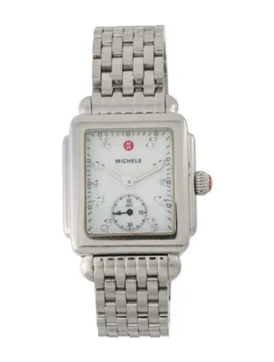 Pre-owned Michele Deco Watch, 29mm In Multi