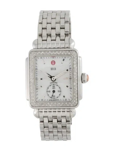 Pre-owned Michele Deco Watch, 29mm In Multi