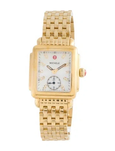 Pre-owned Michele Deco Watch, 29mm In Multi