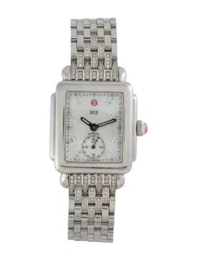 Pre-owned Michele Deco Watch, 29mm In Multicolor