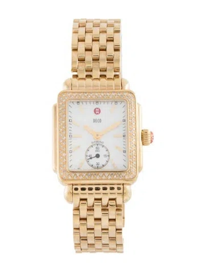 Pre-owned Michele Deco Watch, 29mm In Multicolor