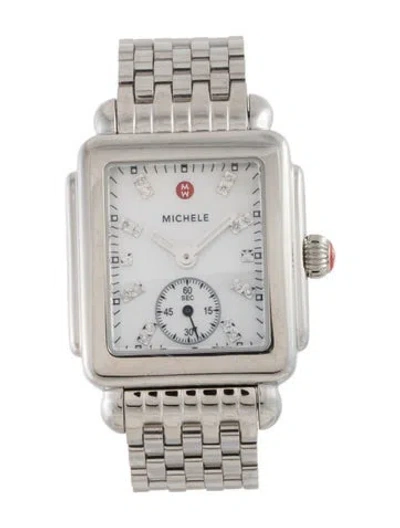 Pre-owned Michele Deco Watch, 29mm In Multicolor