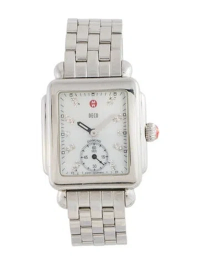 Pre-owned Michele Deco Watch, 29mm In Multicolor