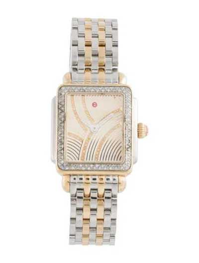 Pre-owned Michele Deco Watch, 29mm In Multicolor