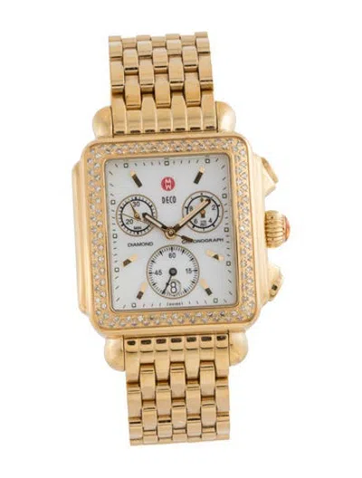Pre-owned Michele Deco Watch, 32mm In Multicolor