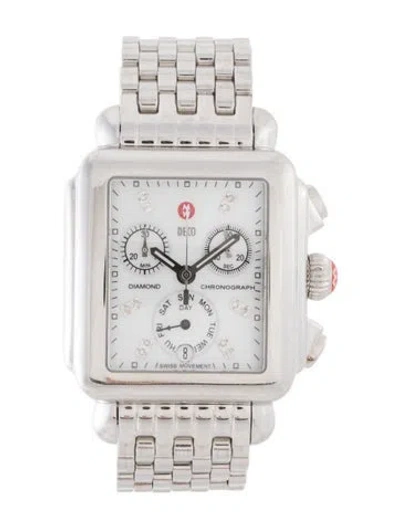 Pre-owned Michele Deco Watch, 33mm In Multi
