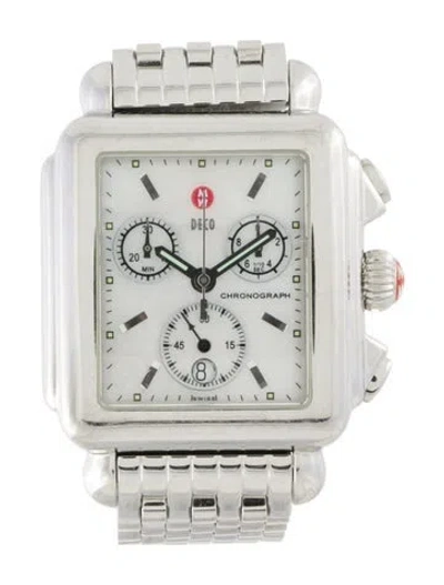 Pre-owned Michele Deco Watch, 33mm In Multi