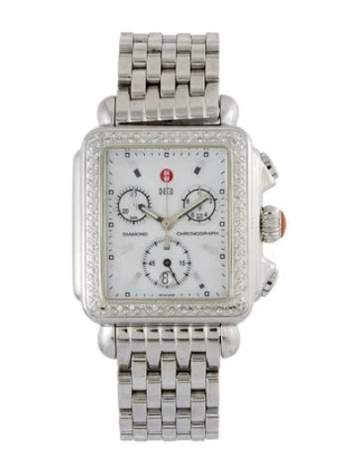 Pre-owned Michele Deco Watch, 33mm In Multi