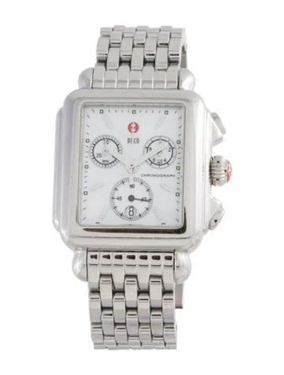 Pre-owned Michele Deco Watch, 33mm In Multi