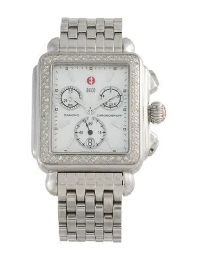 Pre-owned Michele Deco Watch, 33mm In Multi
