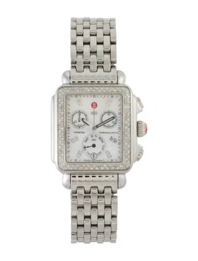 Pre-owned Michele Deco Watch, 33mm In Multi
