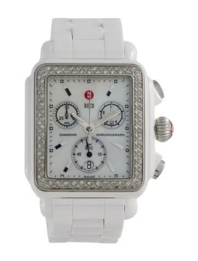Pre-owned Michele Deco Watch, 33mm In Multi