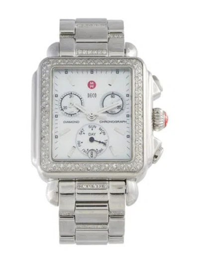 Pre-owned Michele Deco Watch, 33mm In Multi