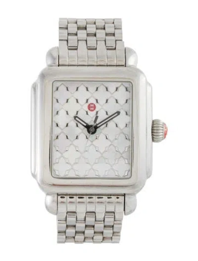Pre-owned Michele Deco Watch, 33mm In Multi