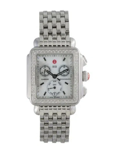 Pre-owned Michele Deco Watch, 33mm In Multi