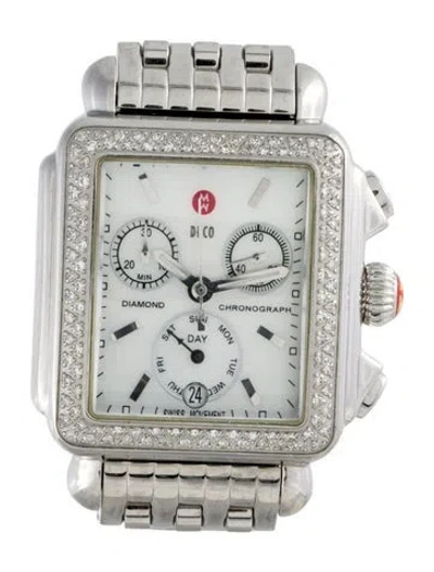 Pre-owned Michele Deco Watch, 33mm In Multi
