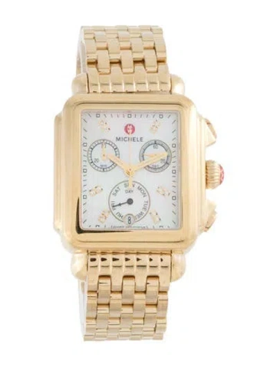 Pre-owned Michele Deco Watch, 33mm In Multi