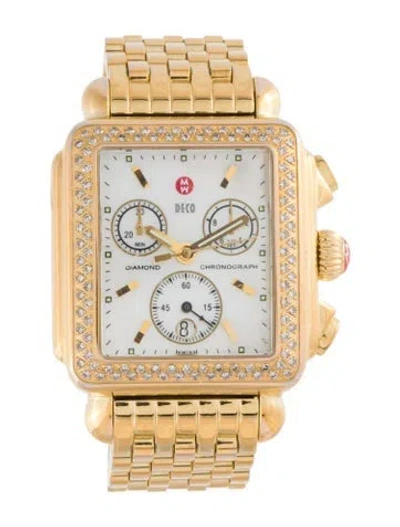 Pre-owned Michele Deco Watch, 33mm In Multi