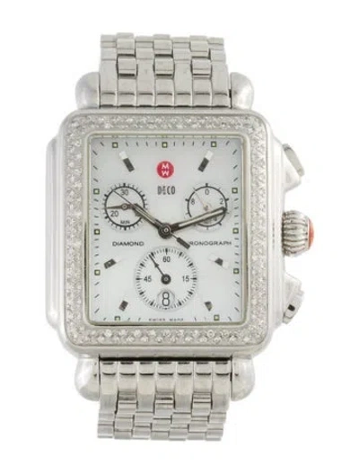 Pre-owned Michele Deco Watch, 33mm In Multi