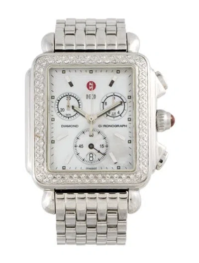 Pre-owned Michele Deco Watch, 33mm In Multi