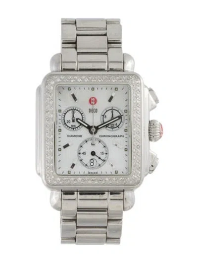 Pre-owned Michele Deco Watch, 33mm In Multi