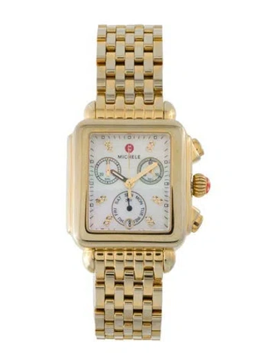 Pre-owned Michele Deco Watch, 33mm In Multi