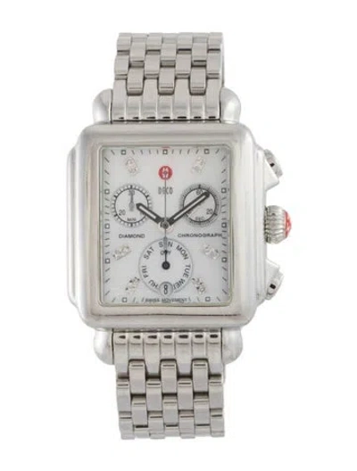 Pre-owned Michele Deco Watch, 33mm In Multi