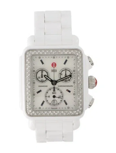 Pre-owned Michele Deco Watch, 33mm In Multi