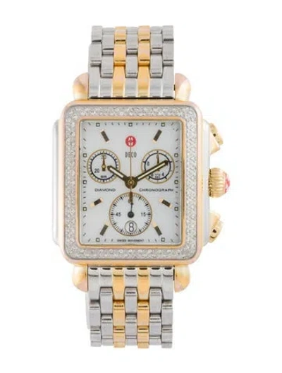 Pre-owned Michele Deco Watch, 33mm In Multi
