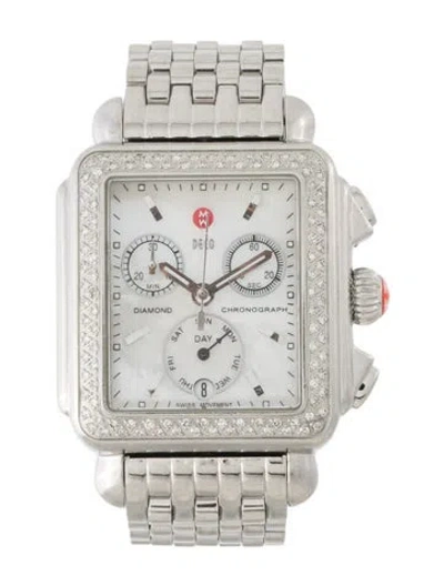 Pre-owned Michele Deco Watch, 33mm In Multi