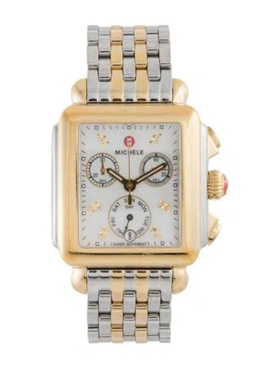Pre-owned Michele Deco Watch, 33mm In Multi